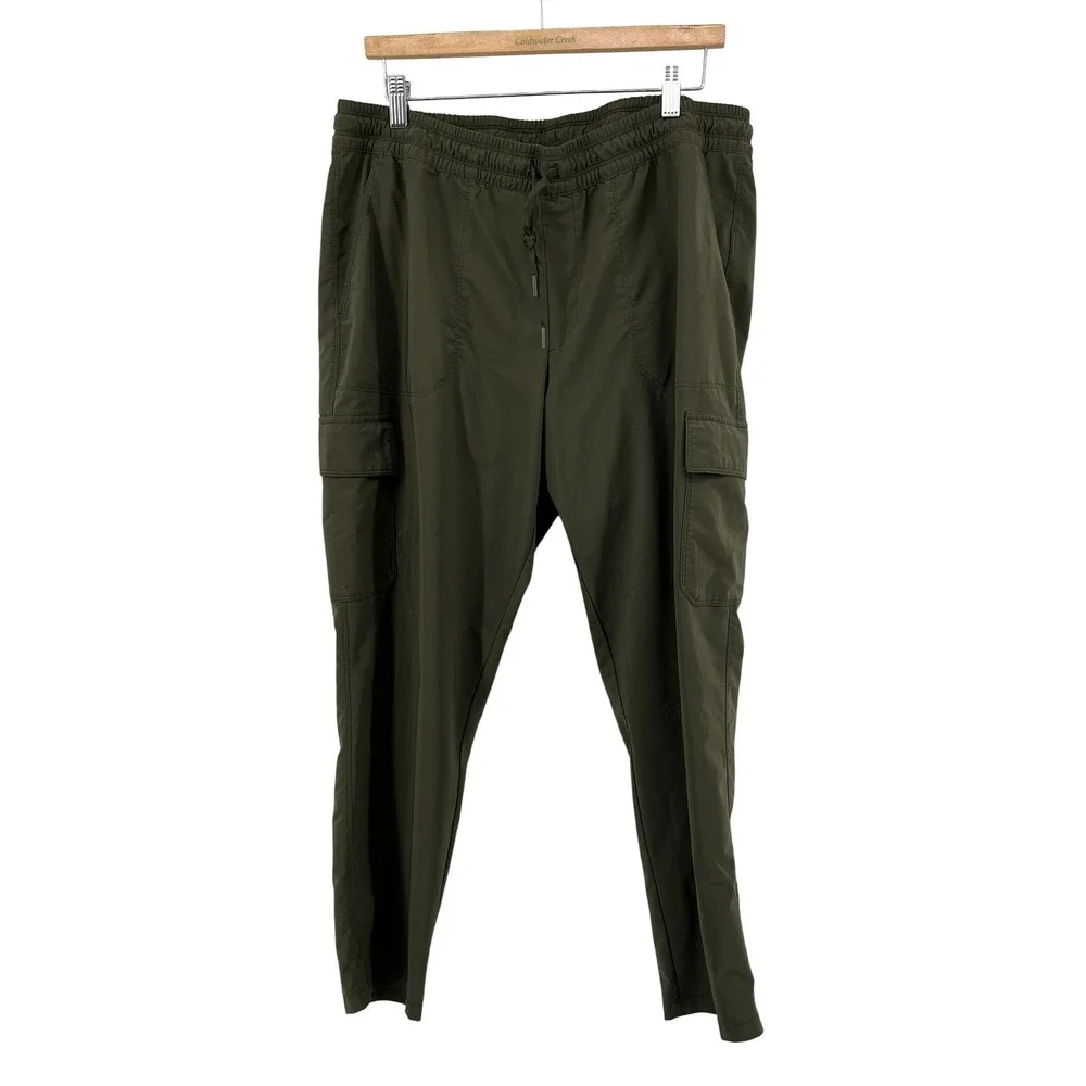 The North‎ Face Cargo Pants Olive Green Elastic Waist Never stop exploring XL